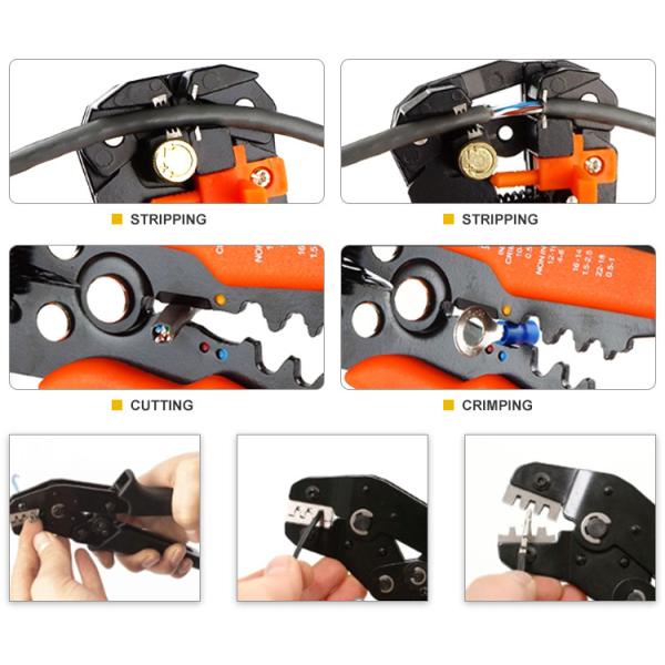 Multifunctional Network Cable Wire Stripper For Crimping Plugs With Cable Tester