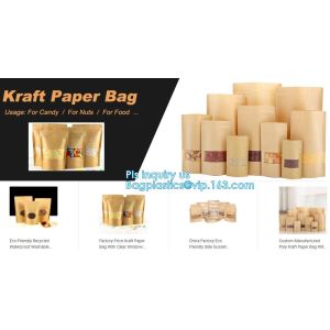 recycled resealable custom design resealable zipper locked stand up clear window