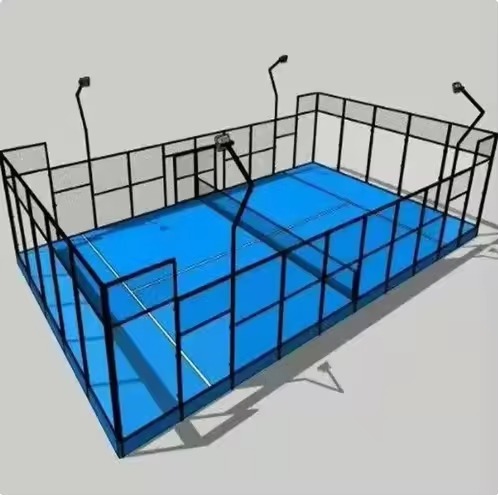 360° Panoramic Padel Court with Full Glass Wall for Professional Clubs