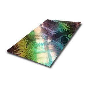  Colorful Stainless Steel Sheet Mirror 304 Fantasy Color Gradient 3D Laser Sheet Manufactures