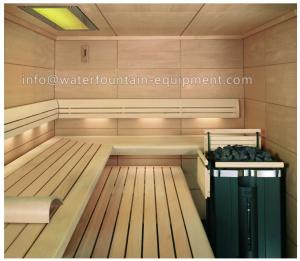  4 People Dry Steam Room Equipment Durable White Pine Wood With Sauna Accessories Manufactures