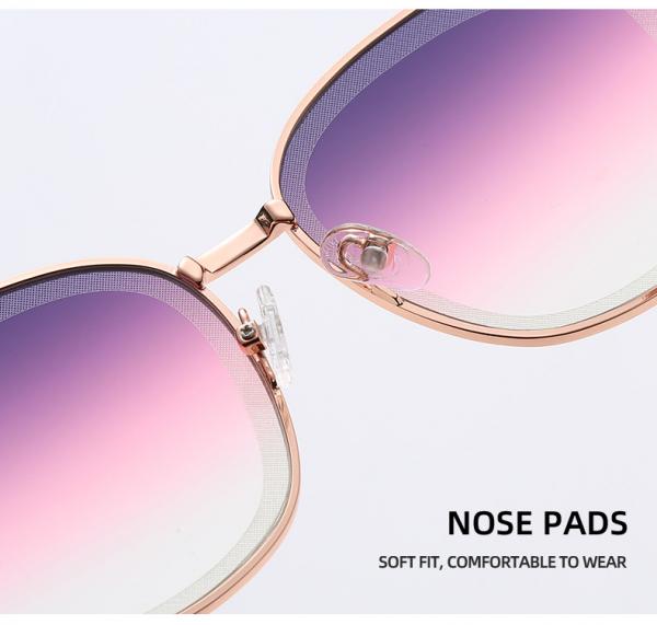 Womens Cat Eye Metal Frame Sunglasses Mirrored Tint Lenses CE