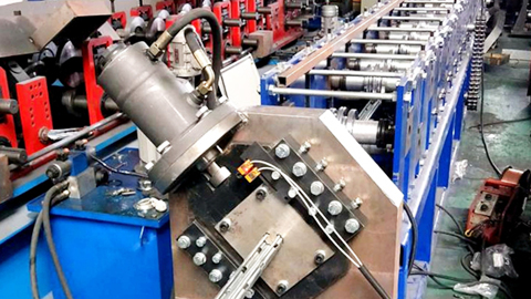 12 Roller Stations Vineyard Post Roll Forming Machine GI Material