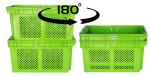 Meat Plastic Grocery Crates Basket Agriculture Stackable Nestable Moving Box