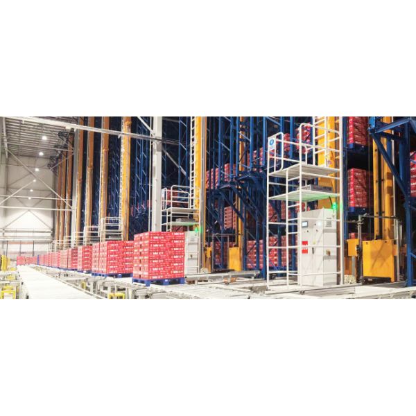 Double Deep pallet Stacker Crane ASRS, Floor Supported SRM(Storage Retrieval Machine), Automatic Storage And Retrieval System,Room Temperature