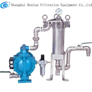 Filtration System With Turtleback Single Bag Filter Filtering Impurities