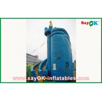 China Customized Blue PVC Inflatable Bounce House / Inflatable Slide for sale