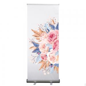  Flowery Roll Up Advertising Banners Cloth Promotional Pull Up Banners Custom Made Manufactures