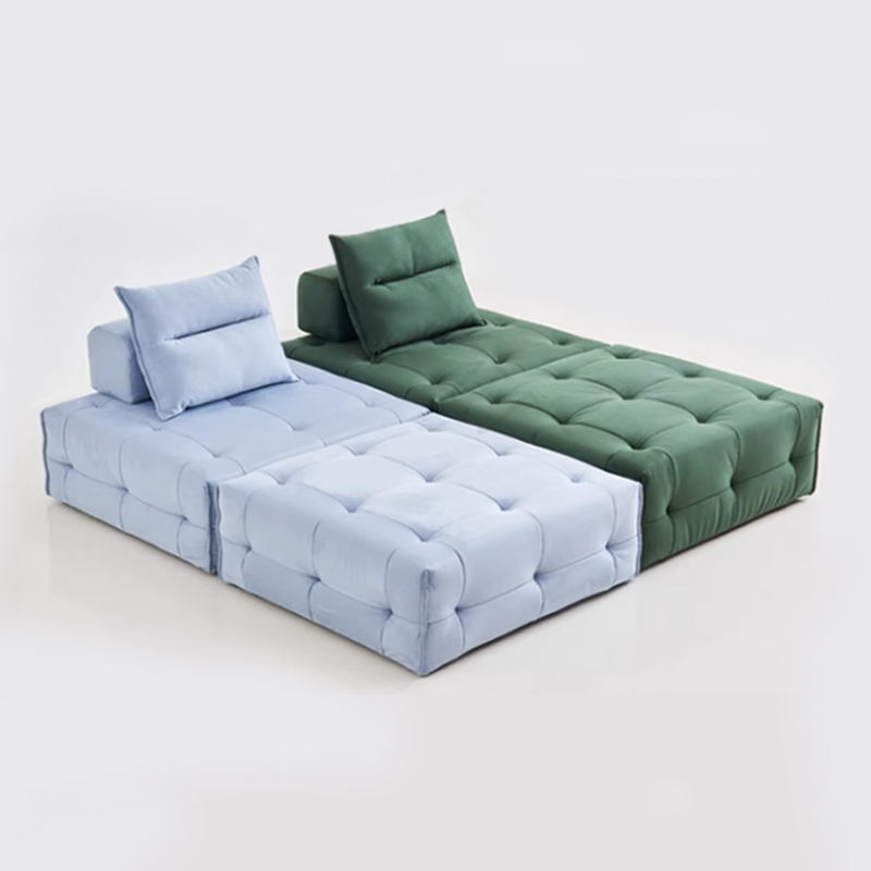 Modern Simple Frameless Square Sponge Sofa Compressed Cube Modular Sectional Bed for Villa Vacuum Combination