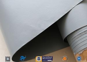  Grey PVC Coated Fiberglass Fabric , Waterproof Fiber Glass Cloth Manufactures