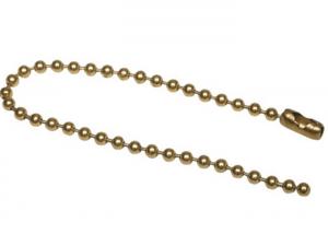  Ball Chain Necklaces Beaded Split Key Rings 100 PK Steel Number 3 Brass Plated Manufactures