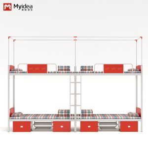  Conventional simple practical with curtain frame upper and lower bunk student dormitory bed Support customization Manufactures