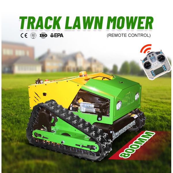 Gasoline Crawler Robot Lawn Mower Self Propelled Remote Control Walking Tractor Garden Grass Cutting Machine