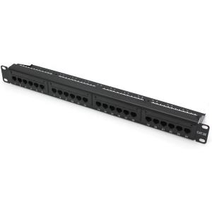  Network UTP 19 Inch 1U Cat5e Patch Panel 24 Ports Unshielded Type Manufactures