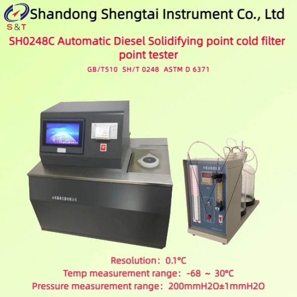ASTMD 6371 Cold Filter Plugging Point Solidification Point Tester -68 ~ 30°C Single Hole