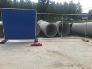  2100mmx2400mm Temporary Fencing Panels OD32mm x 2.00mm Mesh aperture 60mm*150mm diameter 4.0mm HDG 42 microns Manufactures