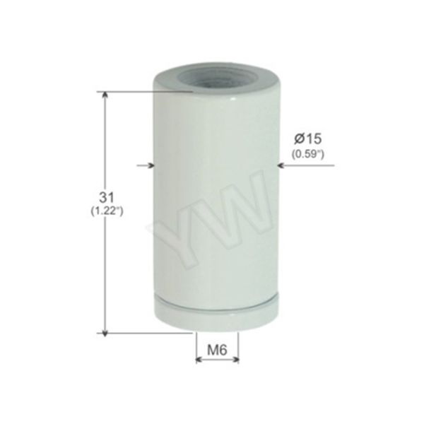 White Painted Ceiling Cable Hanging System Mounting Brass Material Ceiling Coupler