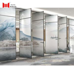  80mm Thickness Folding Movable Partition Wall Custom Pattern Surface Manufactures