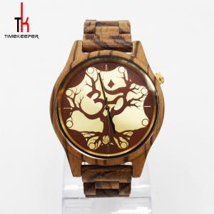  Luxury brand natural zebral wood watch custom logo Japan movt quartz watch wood wrist watch for men Manufactures