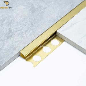 China Decorative Aluminium Tile Trim Square Box Section Edge 9.5mm Height on sale