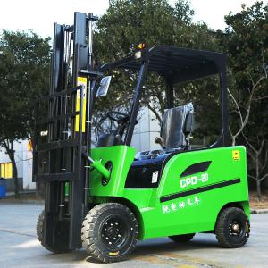  2T Wheel Electric Forklift 4 Wheels Pallet Stacker With Battery Powered Forklift Truck Manufactures