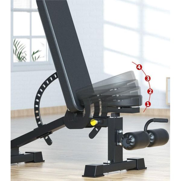Foldable Commercial Adjustable Exercise Bench Dumbbell Weight Lifting Adjustable Abdominal Bench Gym Fitness Equipment