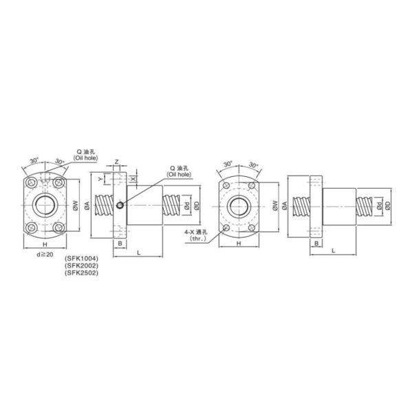 Precision Transmission Ball Screw with Micron-Level Positioning Accuracy and High Rigidity Structure for CNC and 3D Printing