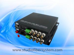 China 4CH analog video audio fiber converter with black aluminum case on sale
