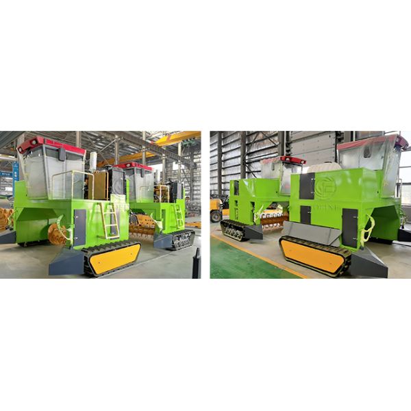 Self-Propelled Crawler Compost Machine for Organic Fertilizer Production