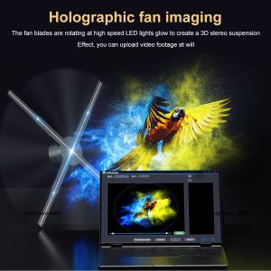 Cloud Controlled 3D Hologram Projector with Adjustable Size and Splice Function