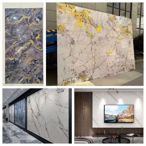 Various Pattern PVC Wall Panel Waterproof Fireproof Wear-Resistant Wall Sheet
