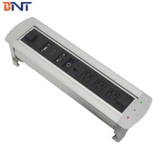 Desk Pop Up Power Data Connector With 3* Universalniversal Plug Configuration