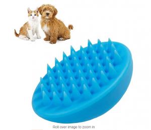 China 100% Food grade silicone ultra soft Rubber Pet Hair Removal Comb Deep Cleaning For Dog Cat on sale