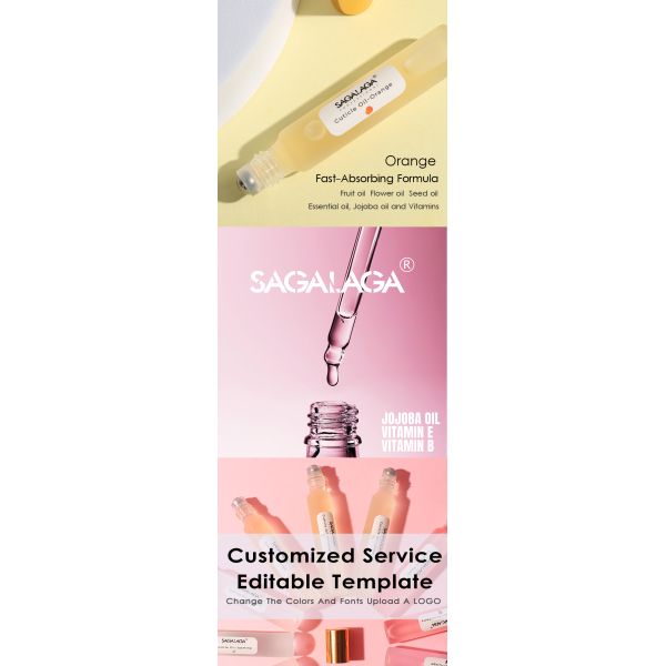 Personalized Container Customized Pineapple Private Label Nail Revitalizer Roller Pen Natural Organic Cuticle Oil