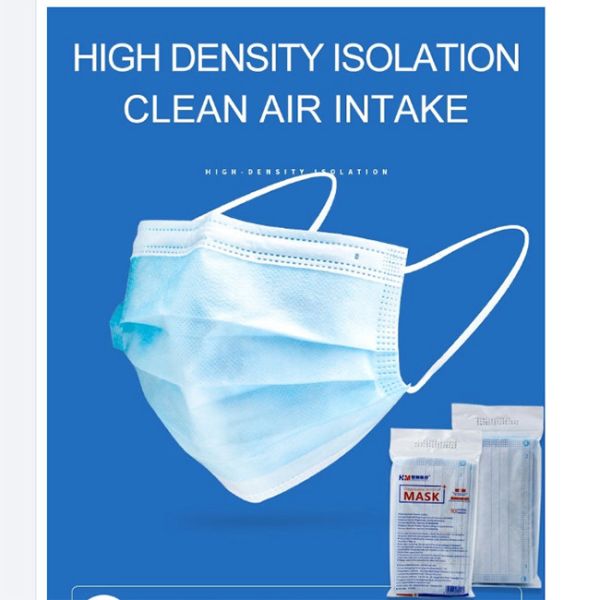 14.5x8cm 2 Ply Elastic Disposable Earloop Face Mask