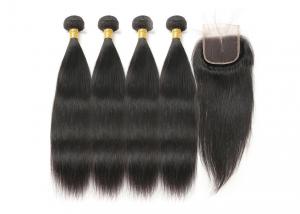  8A Grade Virgin Human Hair Extensions , Machine Weft 40 Virgin Mongolian Straight Hair Manufactures