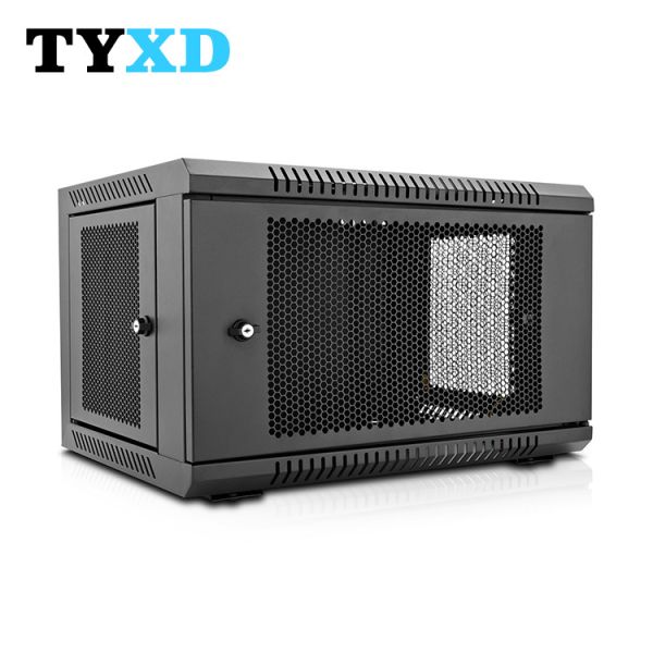 Mesh Door Wall Mount Rack Enclosure Server Cabinet With Adjustable Mounting