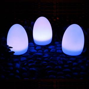  USB Charging Plastic Egg Shaped LED Lights Wireless With Rechargeable Lithium Battery Manufactures