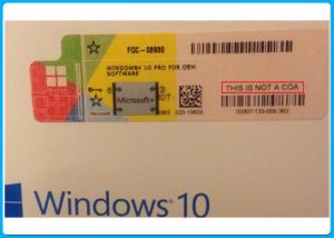  Windows 10 pro 32 Bit / 64 Bit Product Key Code Microsoft Windows 10 Pro Software with Silver scratch off label Manufactures