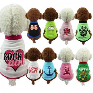  Medium Small Pets Wearing Clothes Elastic Material T-Shirt Cool Dog Clothes Manufactures