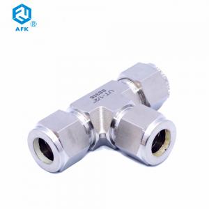  GB SS316 Forged Equal Tee Fitting Ferrule OD Thread Gas Pipe Fittings Manufactures
