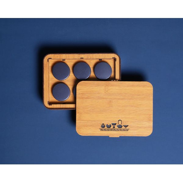 Embossing Glossy Wooden Box Packaging For Tea Bag Storage Thickened