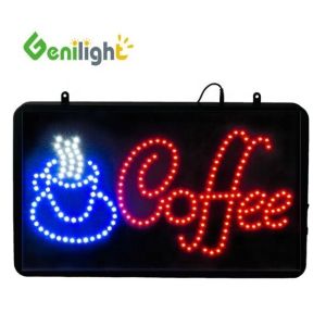 Genilight Indoor 22*13inch LED Cafe Open Sign with Power Saving and SDK Function