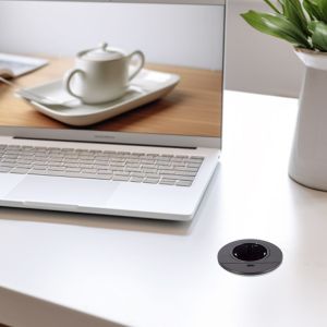 Round Design Sofa Set with Embedded Table Power Socket with TYPE C Charging USB