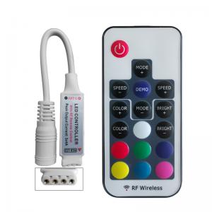  Mini LED RGB Controller RF 17 Key Wireless Remote Control For 5050 RGB LED Light Bar Manufactures