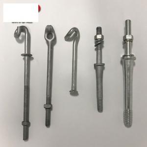  Forged Steel Galvanized Guy Wire Anchor / Thimble Eye Anchor Rod For Power Line Hardware Manufactures