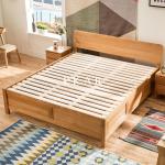 Oak Drawer Wooden Box Bed