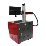 Desktop Red Fiber Laser Marking Machine / Led Bulb Logo Fiber Laser Printer