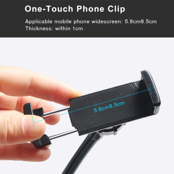 12000K Desk Ring Light With Phone Holder