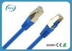 Blue Shielded Cat5e Patch Cable , 568B Cat5e Shielded Twisted Pair Cable